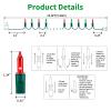 LAMPHOME Super-Bright Extendable Christmas Lights Decoration 100 Lights 19.6ft UL Certified Mini Bulb String Lights for Outdoor Christmas Tree Garden Party Patio Garland Decor (Red+Green) view 4