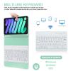 BORIYUAN iPad mini 6 Keyboard Case 2021, Detachable Wireless Bluetooth Keyboard Slim Folio Smart Cover with Build-in Pencil Holder for iPad mini 6th Generation 8.3 inch  Light Green view 4