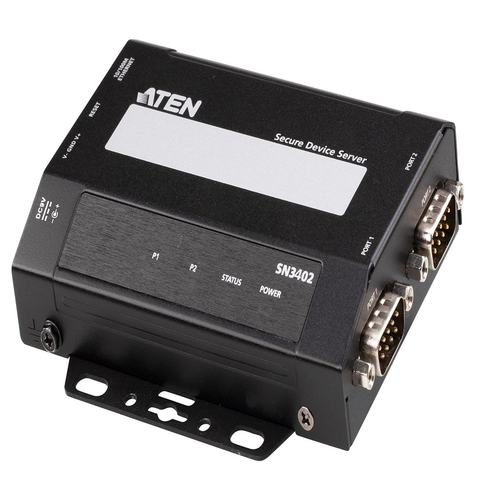 ATEN 2-Port RS-232/422/485 Secure Device Server Over Ethernet, W127165008 (Device Server Over Ethernet Transmission)