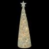 LABRIMP Filler Decor Desktop Mantel Party Artificial Led Bag Up Light Top Stuffer Glass Window Lighted Christmas Xmas Favor Tree: with Holiday Golden Decorative Table Goodie view 1
