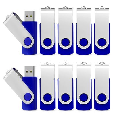 KEXIN Flash Drive 50 Pcs 32GB USB Flash Drive Thumb Drive USB 2.0 Swivel Jump Drive with LED Indicator - Blue