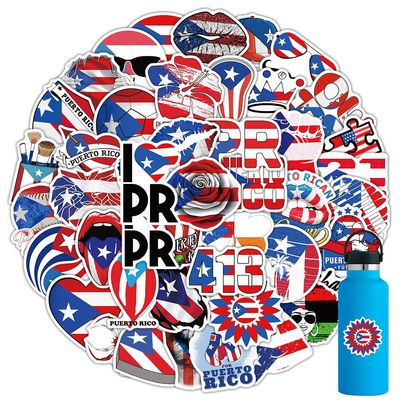 102Pcs Puerto Rico Stickers Vinyl Waterproof Decals for LaptopPhoneHard HatSkateboardScrapbookingBumperGifts for Kids/Teens/Adults