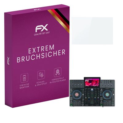 atFoliX Plastic Glass Protective Film compatible with Denon DJ Prime 4, 9H Hybrid-Glass FX Screen Protector