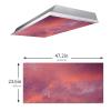 MSINMKOK 2ft x 4ft Fluorescent Light Covers Pink Cloud Sky Beautiful Light Filters-Easy Setup for Office,Hospitals,Home & Classrooms,Reduce Glare & Flicker view 3