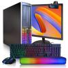 HP Elite RGB Desktop Computer PC, Intel Core i7 up to 3.8GHz, 16G RAM, 512G SSD, New 22 inch FHD LED Monitor, RGB Keyboard and Mouse, RGB BT Sound Bar, Webcam, WiFi, BT 5.0, Windows 11 (Renewed) view 1