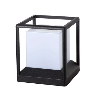 CHENKUI Modern Patio Post Light Park Decor Pillar Light Vintage Outdoor Courtyard Pillar Cap Light Deck Square PC LampShade Pier Mount Post Light Wooden Posts Deck Fence Patio Lighting