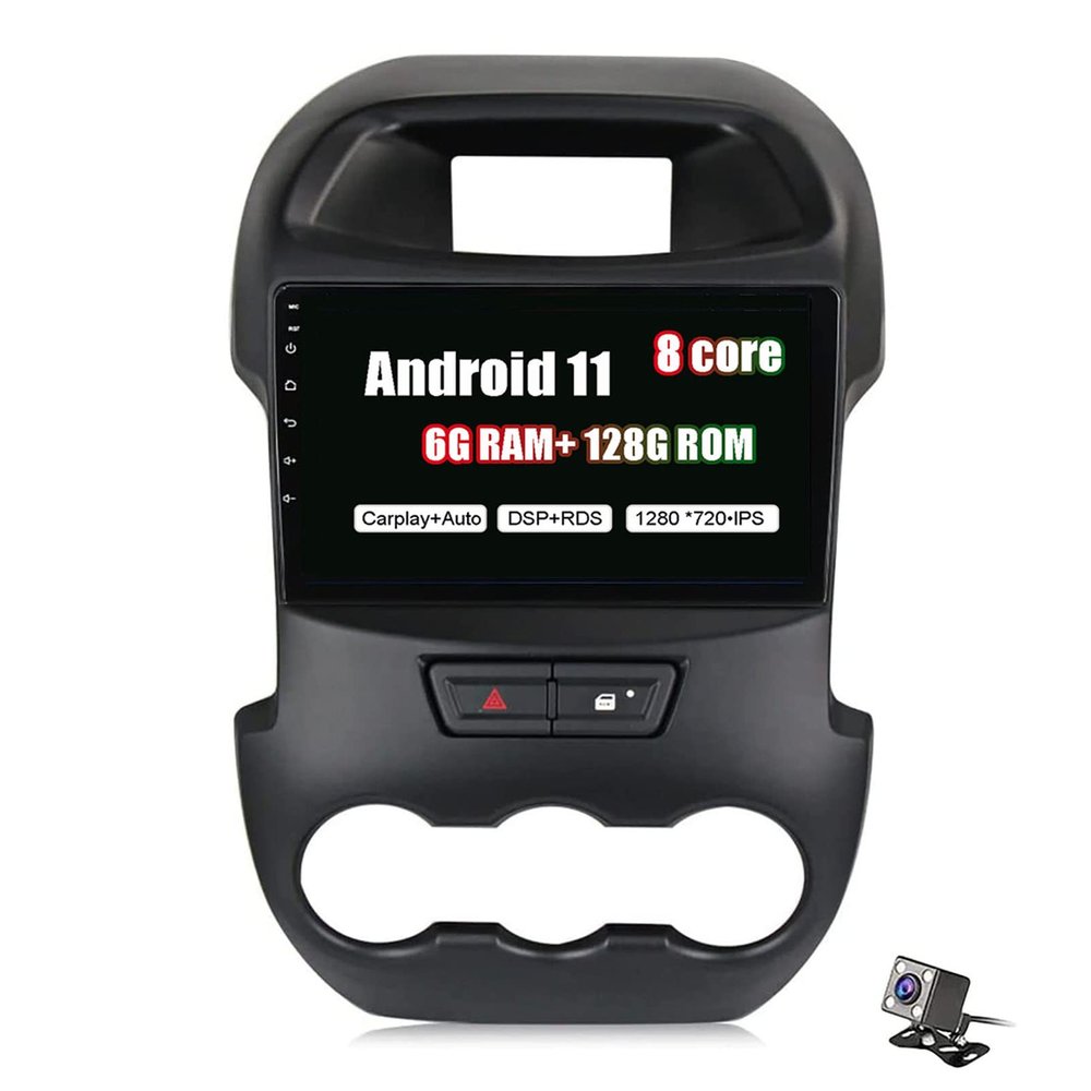 Car Multimedia Player Car Stereo Bluetooth Navigation GPS System 9 inch IPS DSP 4G WiFi BT FM AM Carplay RDS DSP GPS for Ford Ranger 2011-2014 Car Entertainment Radio