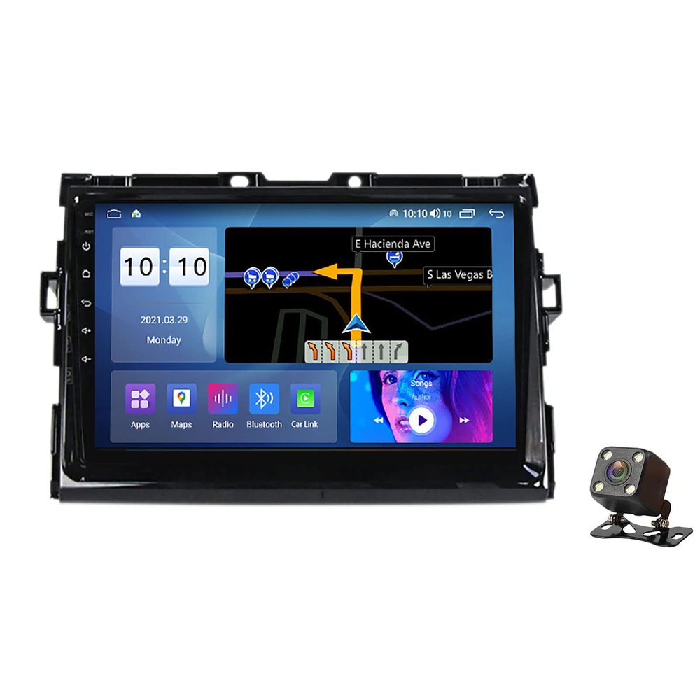2 din Android 10 Car DVD Multimedia Player Radio Navigation GPS for Toyota Estima 2006-2012 with 9 inch Touch Screen Car Stereo Autoradio