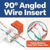 Everest 90 Angled RJ45 Cat6A Keystone Jacks 10-Pack in Orange - Slim Profile Female RJ45 Connectors - Cat 6A Keystone Jack - Compatible with 90 Angled Speed Termination Tool - easyJACK (B094WB91H3) view 3