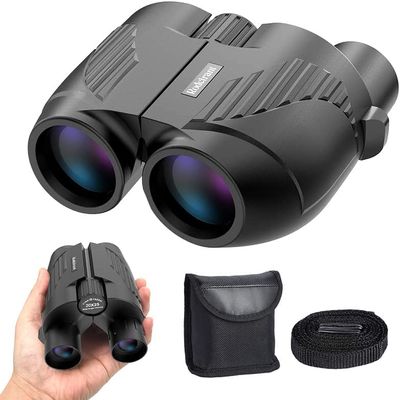 20X25 Compact Binoculars for Adults and Kids,Large Eyepiece Waterproof BinocularEasy Focus Small Binoculars for Bird Watching,Hiking and Concert, Black