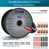 Elecan Pro Series 14/2 Outdoor Speaker Wire Cable 200 Ft 14 Gauge AWG with Tool Kits-Direct Burial in Wall CL3 CL2 Rated-PVC Jacket&Film&Cotton for Home Theater,Car Audio Speaker,Stereos-Black view 2