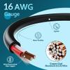 Elecan Pro Series 16/2 Outdoor Speaker Wire Cable 100 Ft 16 Gauge AWG with Tool Kits-Direct Burial in Wall CL3 CL2 Rated-PVC Jacket&Film&Cotton for Home Theater,Car Audio Speaker,Stereos-Black view 4