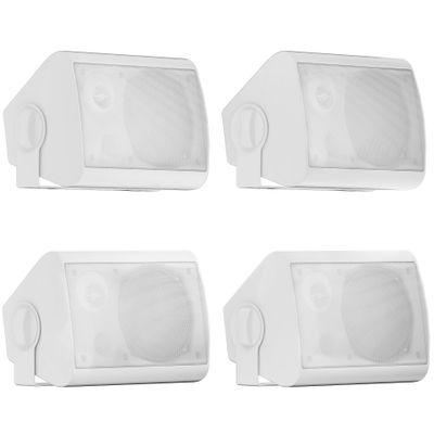 Herdio 5.25 Inches 600 Watts Passive Indoor Outdoor Speakers Wired Waterproof,Wall Mount Speakers with Loud Volume Suitable for Patio,Garden Home Theater
