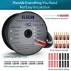 Elecan Pro Series 14/2 Outdoor Speaker Wire Cable 250 Ft 14 Gauge AWG with Tool Kits-Direct Burial in Wall CL3 CL2 Rated-PVC Jacket&Film&Cotton for Home Theater,Car Audio Speaker,Stereos-Black view 2