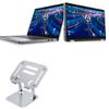 BoxWave Stand and Mount Compatible with Dell Latitude 5320 2-in-1 - Executive VersaView Laptop Stand, Ergonomic Adjustable Viewing Angle Metallic Riser - Metallic Silver view 1