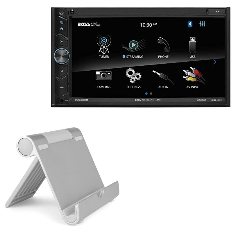 BoxWave Stand and Mount Compatible with BOSS Audio BV9395B - VersaView Aluminum Stand, Portable, Multi Angle Viewing Sturdy
