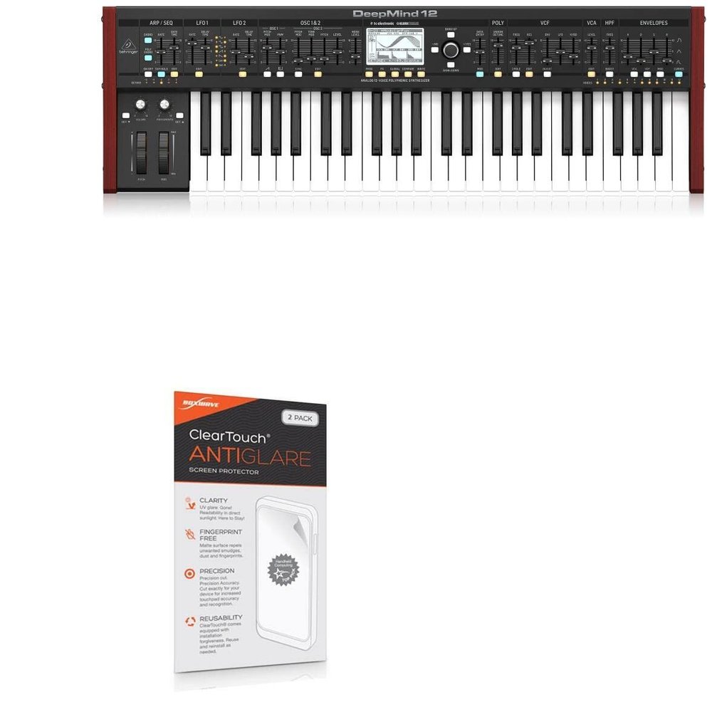 BoxWave Screen Protector Compatible with Behringer Deepmind 12 - ClearTouch Anti-Glare (2-Pack), Anti-Fingerprint Matte Film Skin