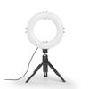Hama 8 Inch LED Ring Light with Tripod Mobile Phone Holder, 21 cm Diameter, Dimmable, Adjustable Color Temperature, USB Powered, Black view 3