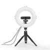 Hama 8 Inch LED Ring Light with Tripod Mobile Phone Holder, 21 cm Diameter, Dimmable, Adjustable Color Temperature, USB Powered, Black view 4