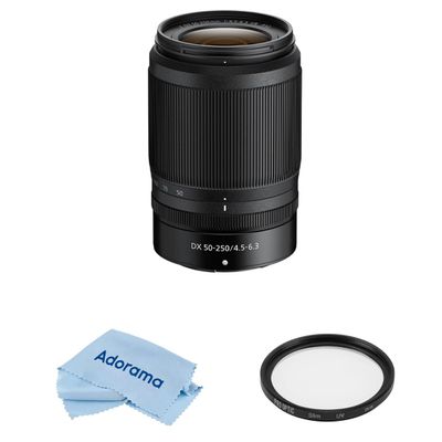 Nikon NIKKOR Z DX 50-250mm f/4.5-6.3 VR Lens, Bundle with ProOptic Pro Digital 62mm Multi Coated UV Slim Filter, Cleaning Kit