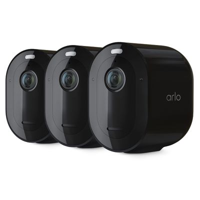 Arlo Pro 5S Spotlight Security Camera 2K HDR | Outdoor | Wireless | Dual-Band Wi-Fi Connects to Strongest Network|12X Zoom, 2-Way Audio, Color Night Vision,Live Stream(Black, 3 Cameras)