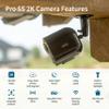 Arlo Pro 5S Spotlight Security Camera 2K HDR | Outdoor | Wireless | Dual-Band Wi-Fi Connects to Strongest Network|12X Zoom, 2-Way Audio, Color Night Vision,Live Stream(Black, 3 Cameras) view 2