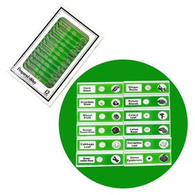 RADHAX Microscope Kit 12pcs/Set Plastic Microscope Slides Biological Specimen Microscope Lens Adapters (Size : Green)