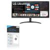 BoxWave Screen Protector Compatible with LG 34 Monitor (34WP500) - ClearTouch Crystal (2-Pack), HD Film Skin - Shields from Scratches view 1