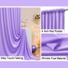 30 ft x 10 ft Wrinkle Free Lavender Backdrop Curtain for Parties, Polyester Light Purple Photo Backdrop Drapes 6 Panels 5x10ft for Baby Shower Photoshoot Wedding Birthday Party Photography Curtains view 3