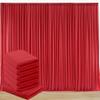 30ft x 10ft Wrinkle Free Red Backdrop Curtains for Parties, Polyester Photo Backdrop Drapes 6 Panels 5x10ft for Weddings Birthday Party Christmas Photography Background view 1