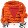 X XBEN Tug of War Rope with Flag for Kids 20FT, Teens and Adults, Soft Cotton Rope Games for Team Building Activities, Family Reunion, Birthday Party view 1