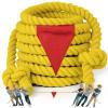 X XBEN Tug of War Rope with Flag for Kids, Teens and Adults 20FT, Soft Cotton Rope Games for Team Building Activities, Family Reunion, Birthday Party Yellow view 1
