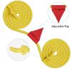 X XBEN Tug of War Rope with Flag for Kids, Teens and Adults 20FT, Soft Cotton Rope Games for Team Building Activities, Family Reunion, Birthday Party Yellow view 2