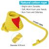 X XBEN Tug of War Rope with Flag for Kids, Teens and Adults 20FT, Soft Cotton Rope Games for Team Building Activities, Family Reunion, Birthday Party Yellow view 3