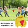 X XBEN Tug of War Rope with Flag for Kids, Teens and Adults 20FT, Soft Cotton Rope Games for Team Building Activities, Family Reunion, Birthday Party Yellow view 4
