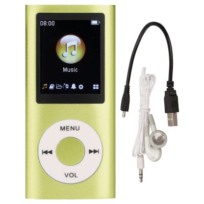 MP3/MP4 Player, Portable Music Player with Earphone, 1.8 inch HD Screen, Support up to 64GB Memory Card, 8H Playing time, Super Light Metal Shell(Green)