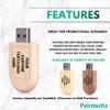 Paintechz Custom Logo Wood USB Flash Drives 100 Pack, Personalized Text Bulk - as Corporate Gifts and Promotional Giveaways - 2GB view 2