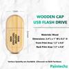 Paintechz Custom Logo Wood USB Flash Drives 100 Pack, Personalized Text Bulk - as Corporate Gifts and Promotional Giveaways - 2GB view 4