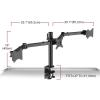 CRUHRE Monitor Stand for Triple Monitor Stand for 10-27 Inches 3 Monitor Desk Mount, Heavy-Duty Free Standing Fully Adjustable Arm, Desk Clip Mount, Each Arm Holds up to 22lbs Monitor Bracket view 3