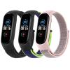 Amzpas Nylon Bands for Xiaomi Mi Band 5/ Mi Band 6, 3 Pack Soft Cloth Watch Straps for Amazfit Band 5/ Band 6, Adjustable Breathable Replacement Wristbands for Women Men view 1