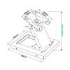 CRUHRE Monitor Stand for Full Motion 14-24 Inch Monitor Holder & Touch Screen Desk Stand with Steel Base, Foldable Desk TV Mount, Freestanding Height Adjustable Arm Mount Monitor Bracket view 2