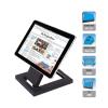 CRUHRE Monitor Stand for Full Motion 14-24 Inch Monitor Holder & Touch Screen Desk Stand with Steel Base, Foldable Desk TV Mount, Freestanding Height Adjustable Arm Mount Monitor Bracket view 3