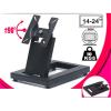 CRUHRE Monitor Stand for Full Motion 14-24 Inch Monitor Holder & Touch Screen Desk Stand with Steel Base, Foldable Desk TV Mount, Freestanding Height Adjustable Arm Mount Monitor Bracket view 4