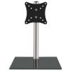 CRUHRE Monitor Stand for Black Single Monitor Bracket, Freestanding Desktop Monitor Stand with Sleek Glass Base, Adjustable Monitor Arm for 14-27" ScreensHolds up to 22lbs Monitor Bracket view 1
