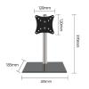 CRUHRE Monitor Stand for Black Single Monitor Bracket, Freestanding Desktop Monitor Stand with Sleek Glass Base, Adjustable Monitor Arm for 14-27" ScreensHolds up to 22lbs Monitor Bracket view 2