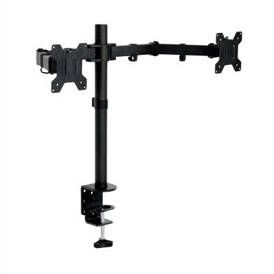 CRUHRE Monitor Stand for Dual Monitor Desk Mount Stand for 10-27" LCD LED Monitors, Ergonomic Full Motion Double Arms, Hold Up to 17.6 Lbs Each Arm, VESA 75x75/100x100mm Monitor Bracket