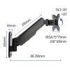 CRUHRE Monitor Stand for Wall Mount Monitor Mount Bracket, Gas Spring Arm Monitor Bracket, Adjustable Monitor Bracket for 17-45 Inch LCD LED Screen Loading 2-12kg Monitor Bracket view 2