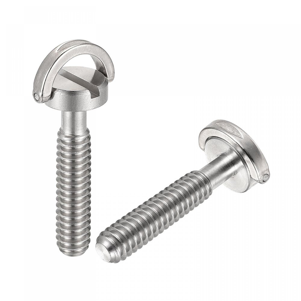 uxcell Camera Tripod Screw - 1/4" Male Mounting Screw Adapters Slotted 1.18" Length for Camera Stand Microphone Holder of Stainless Steel, 2Pcs