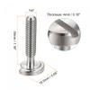 uxcell Camera Tripod Screw - 1/4" Male Mounting Screw Adapters Slotted 1.18" Length for Camera Stand Microphone Holder of Stainless Steel, 2Pcs view 2