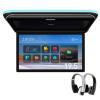 XTRONS Android Car Overhead Player 19.5 Inch Wide IPS Screen 8K Video Car Roof Mount Monitor Built-in Stereo Speakers Flip Down Overhead Car Monitor Support HDMI, USB, 2 IR Headphones Included (B & W) view 1